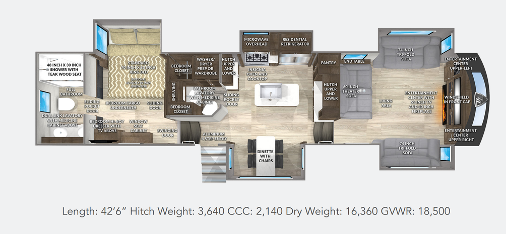 2022 Beacon  41FLB Floor Plan