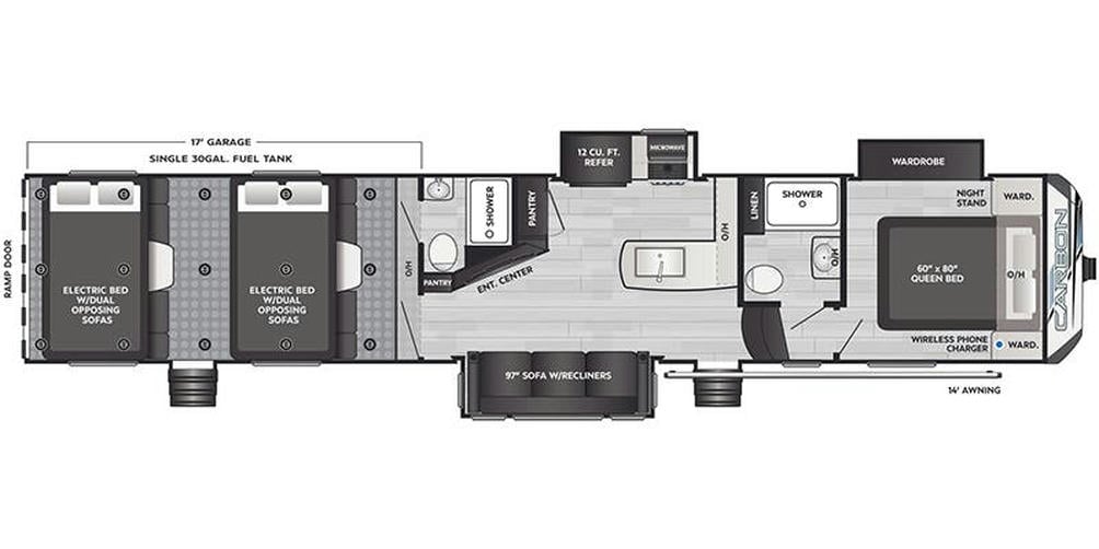 2022 Carbon 398 Floor Plan