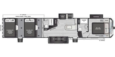 2022 Carbon 398 Floor Plan