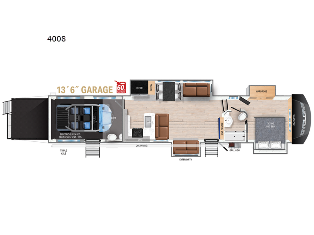 2026 Cyclone 4008 Floor Plan