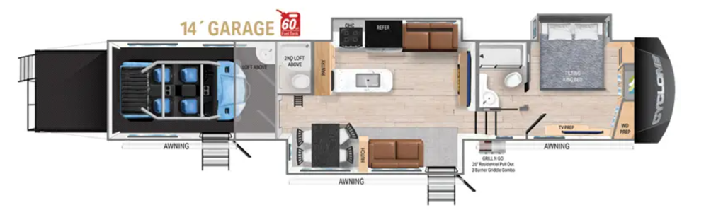 2026 Cyclone 4014C Floor Plan