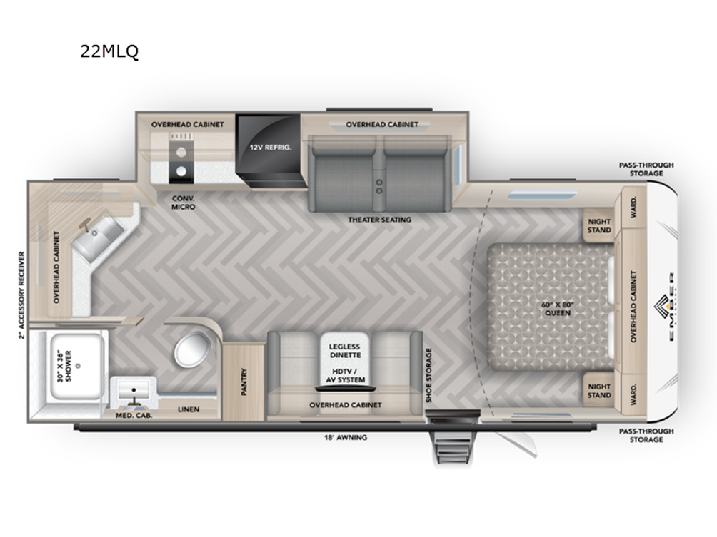 2024 E-Series 22MLQ Floor Plan