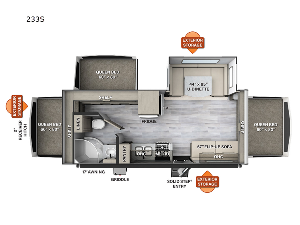 2023 Flagstaff Shamrock 233S Floor Plan