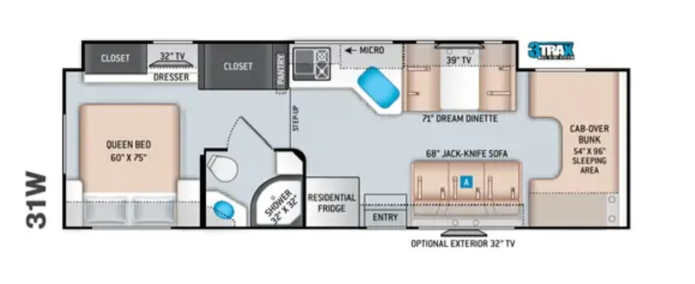 2022 FOUR WINDS 31W Floor Plan