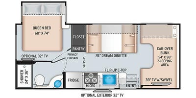2022 Freedom Express Elite 22FE Floor Plan