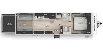 2021 Grey Wolf 26RR Floor Plan