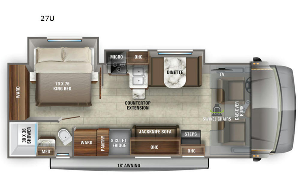 2021 Greyhawk 27U Floor Plan