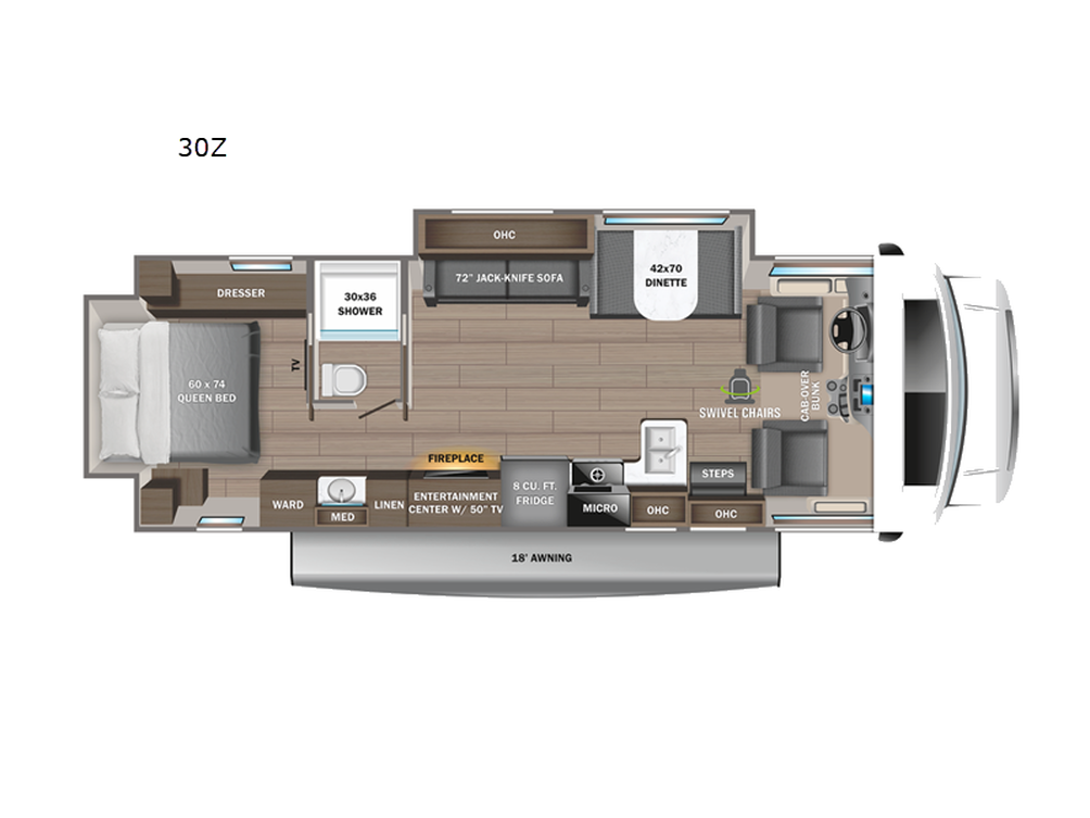 2023 Greyhawk 30Z Floor Plan