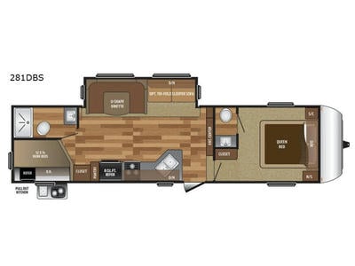 2018 Hideout 281DBS Floor Plan