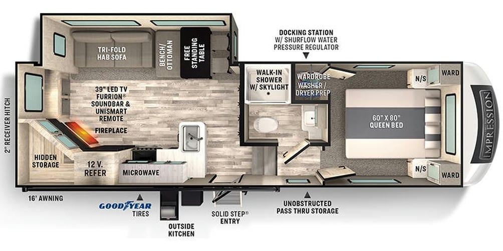 2022 Impression 240RE Floor Plan
