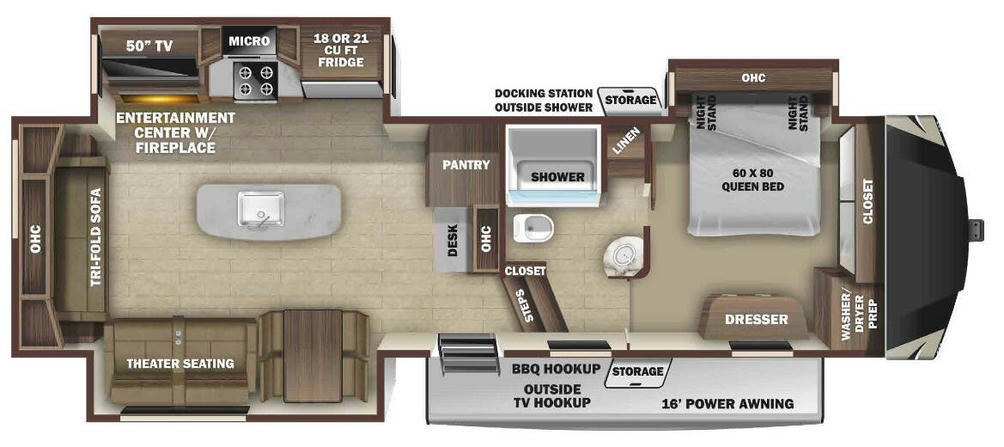 2021 Mesa Ridge 314RLS  Floor Plan
