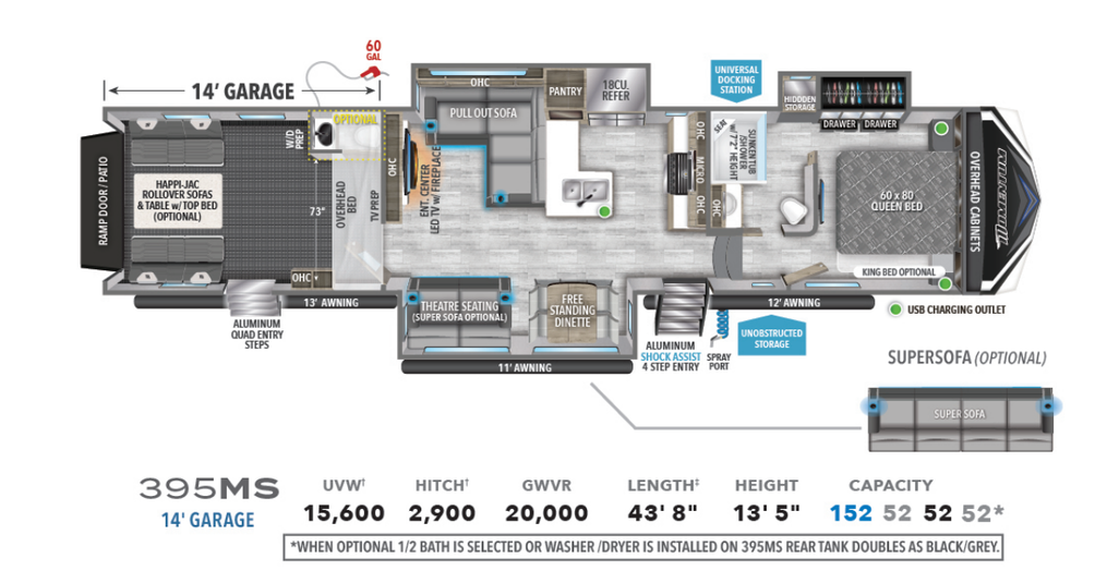 2023 Momentum 395MS Floor Plan