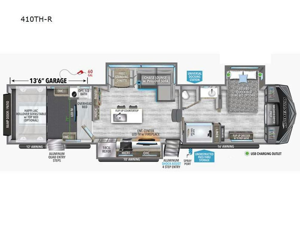 2023 Momentum 410TH-R Floor Plan