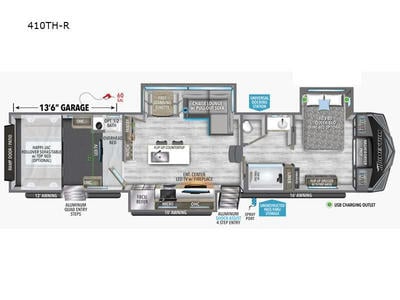 2023 Momentum 410TH-R Floor Plan