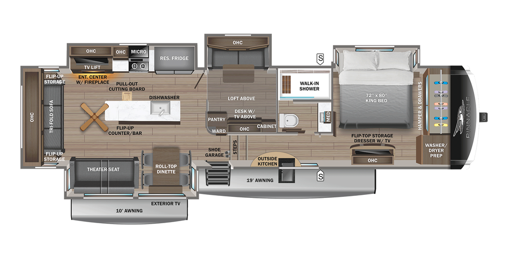 2025 Pinnacle 37MDQS Floor Plan