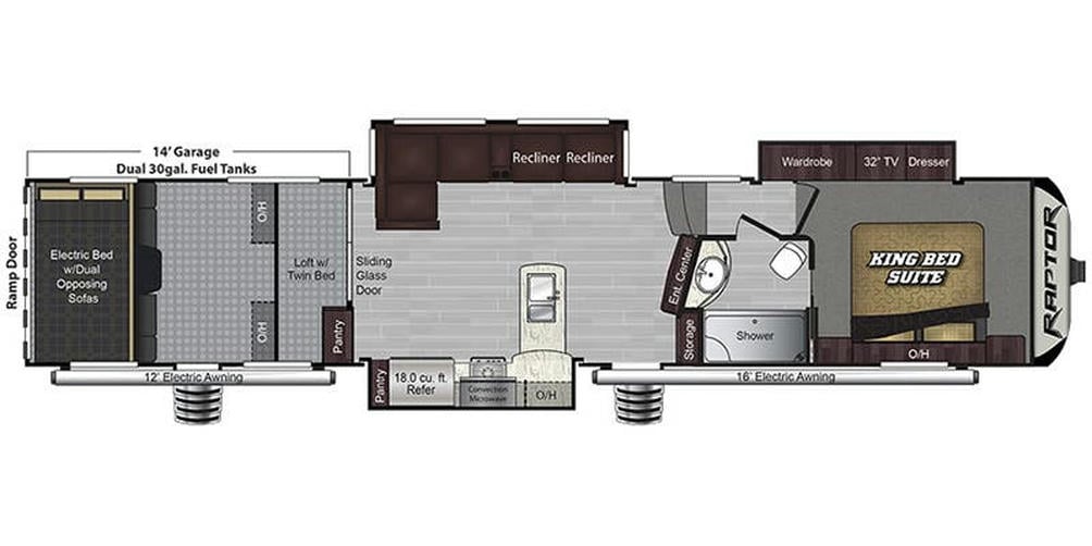 2018 Raptor 424TS Floor Plan