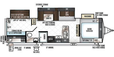 2018 Rockwood 2905WS Floor Plan
