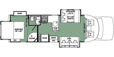 2018 Sunseeker 2800QS GTS Floor Plan
