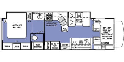 2021 Sunseeker 3050SF Floor Plan