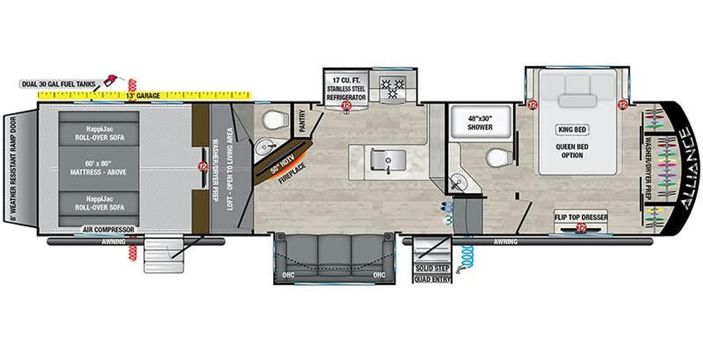 2022 Valor 37V13 Floor Plan