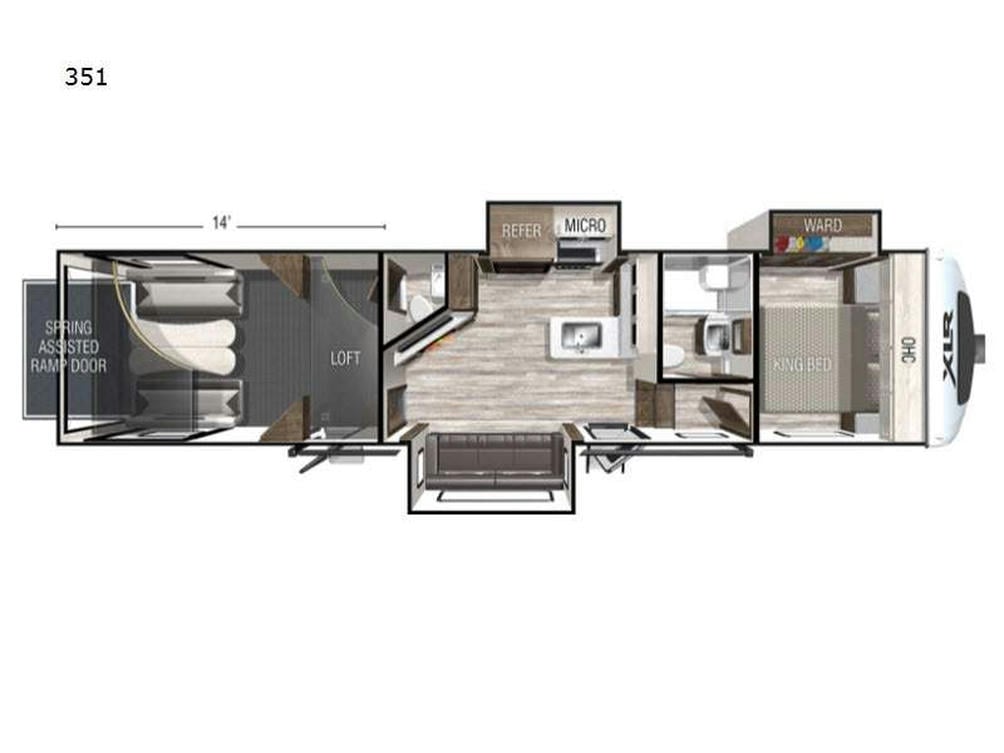 2023 XLR Nitro 351 Floor Plan